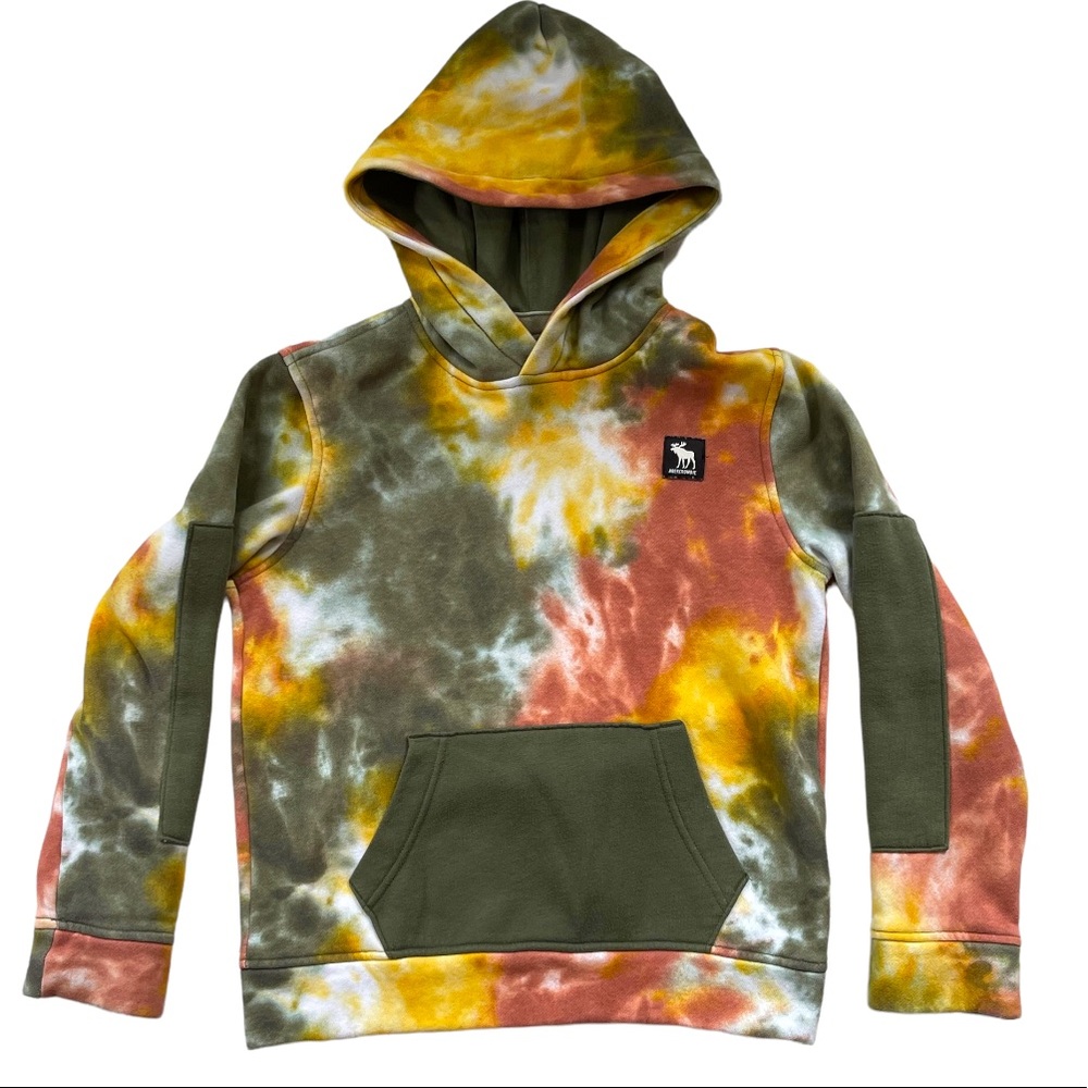Boys Hoodie Sweat Shirt Abercrombie Kids Size 9-10 Tie Dye